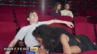 Naughty girl Tina Fire got fucked in the popcorn machine