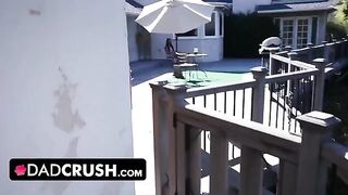 Hot stepdaughter Eliza Ibarra gets her pervert stepdad's cock wet