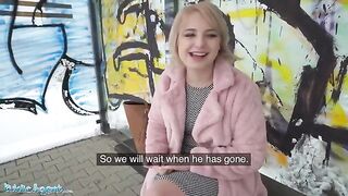 Public Agent Short hair blonde teen with soft natural body for cash
