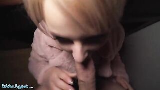 Public Agent Short hair blonde teen with soft natural body for cash