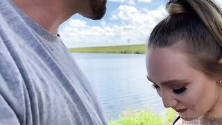 Big booty blonde PAWG AJ Applegate gets fucked outdoors hard