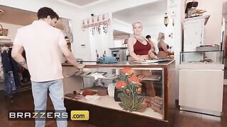 The owner of the boutique Christie Stevens strips after seeing Apollo Banks
