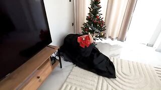 A courier delivered a parcel and something extra to the housewife