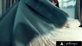 Kendra Spade and Alina Lopez in a hot nun scissoring session