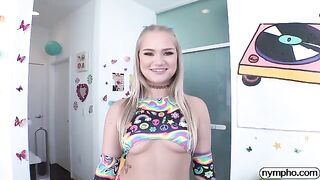 Nympho girl Harley King gets her mouth filled with sticky cum