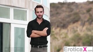 Two girls have a hot threesome sex with an unknown guy - EroticAX