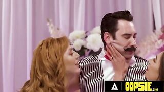 Lauren Phillips and April Olsen play pin the sock in a steamy scene