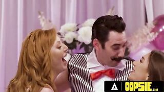 Lauren Phillips and April Olsen play pin the sock in a steamy scene