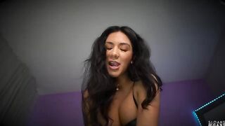 A hot Latina babe gets her ass gapped by a dominant femdom partner in a rough encounter