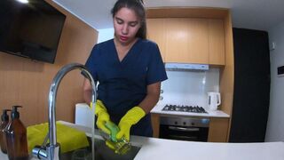 I found out the maid's secret and she paid me with her body