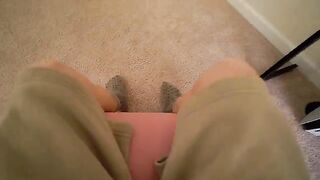 Horny Step Sis thought I was her BF on the other side of Glory Hole