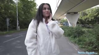 Petite teen nearly gets hit by taxi, gets fucked instead
