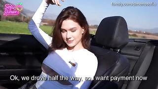 Public car sex with a small prostitute who got fucked hard