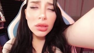 A young gamer girl cheats on her BF with her stepbrother