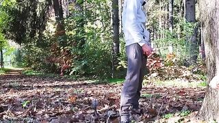 Public titty fuck with a horny MILF in the park