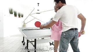 The guy played for money and called the blonde to his home