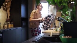 A couple got caught having sex in the kitchen