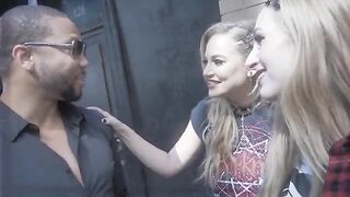 Two girls share a big cock in an intense threesome with John Legendary
