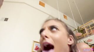 Brunette Gia Derza takes two cocks in her tight holes
