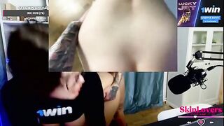 During the stream, a cute 18-year-old girl got naked for donation