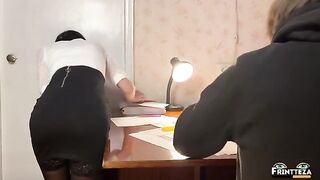 Student gave the teacher a piece of her ass instead of an exam