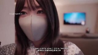 A hot Chinese girl celebrating New Year with her boyfriend