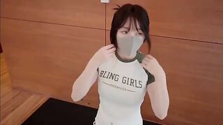 A hot Chinese girl celebrating New Year with her boyfriend