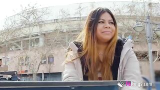Amateur fat Latina Yiyi Candy exposing herself on the street