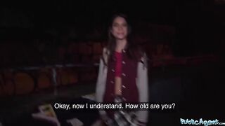 Hot French model gets fucked outdoors by a stranger for cash in this steamy Public Agent scene
