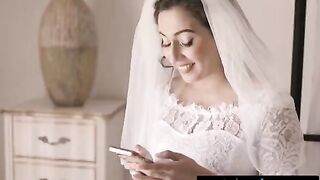 The bride got acquainted with her new family in a steamy way