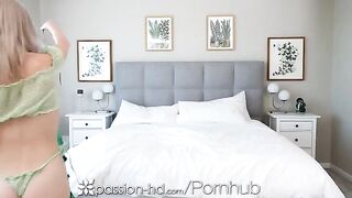 A sexy blonde gets fucked on St. Patrick's Day in a passionate scene