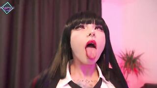 Karneli Bandi fucked Yumeko Jabami’s holes with toy