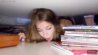 Bored stepbrother and sister playing a little roleplay