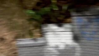 A chick met a guy in the park and he fucked her hard, just like in those rough homemade videos