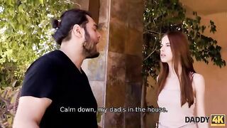 The naughty girl seduces her boyfriend's dad on Daddy4K