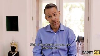 The naughty girl seduces her boyfriend's dad on Daddy4K