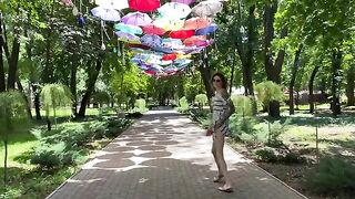 I took off my panties in the park and played with my pussy there