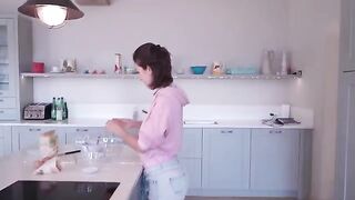 I'm cooking and stripping at a friend's house today