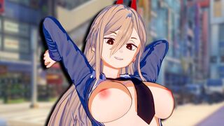 Chainsaw Man Power Hentai in animated style