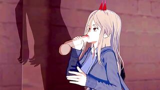 Chainsaw Man Power Hentai in animated style