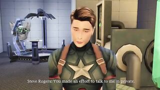 Agent Carter Examines Captain America's impressive size