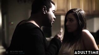 Father-in-law dominates and creampies Jaye Summers in the kitchen during her visit