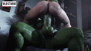Hentai futanari action with Marvel characters in a 3D twist
