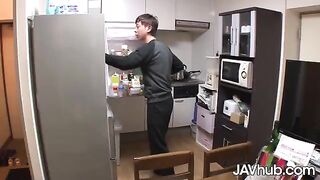 A cute woman Amina Kiuchi lets her friend finish inside her