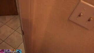 A stepson caught his step mom naked in the bathroom and she let him in