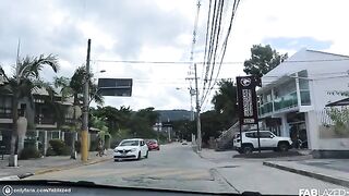 A couple on a sex adventure living on a tropical island