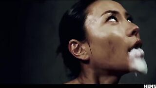 Asian busty girls were fucked by horny aliens in a wild scene