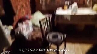 The guy picked up a whore and fucked her in an empty house
