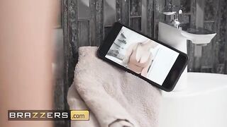Isabelle Deltore takes shower, lets Jordi fuck her dry pussy