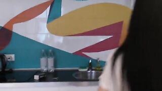 Skinny Asian Teen Skater got her mouth full of cum from my balls